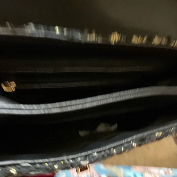 BADGLEY MISHKA Elegant Black Tweed Bag NWT - Picture 7 of 9